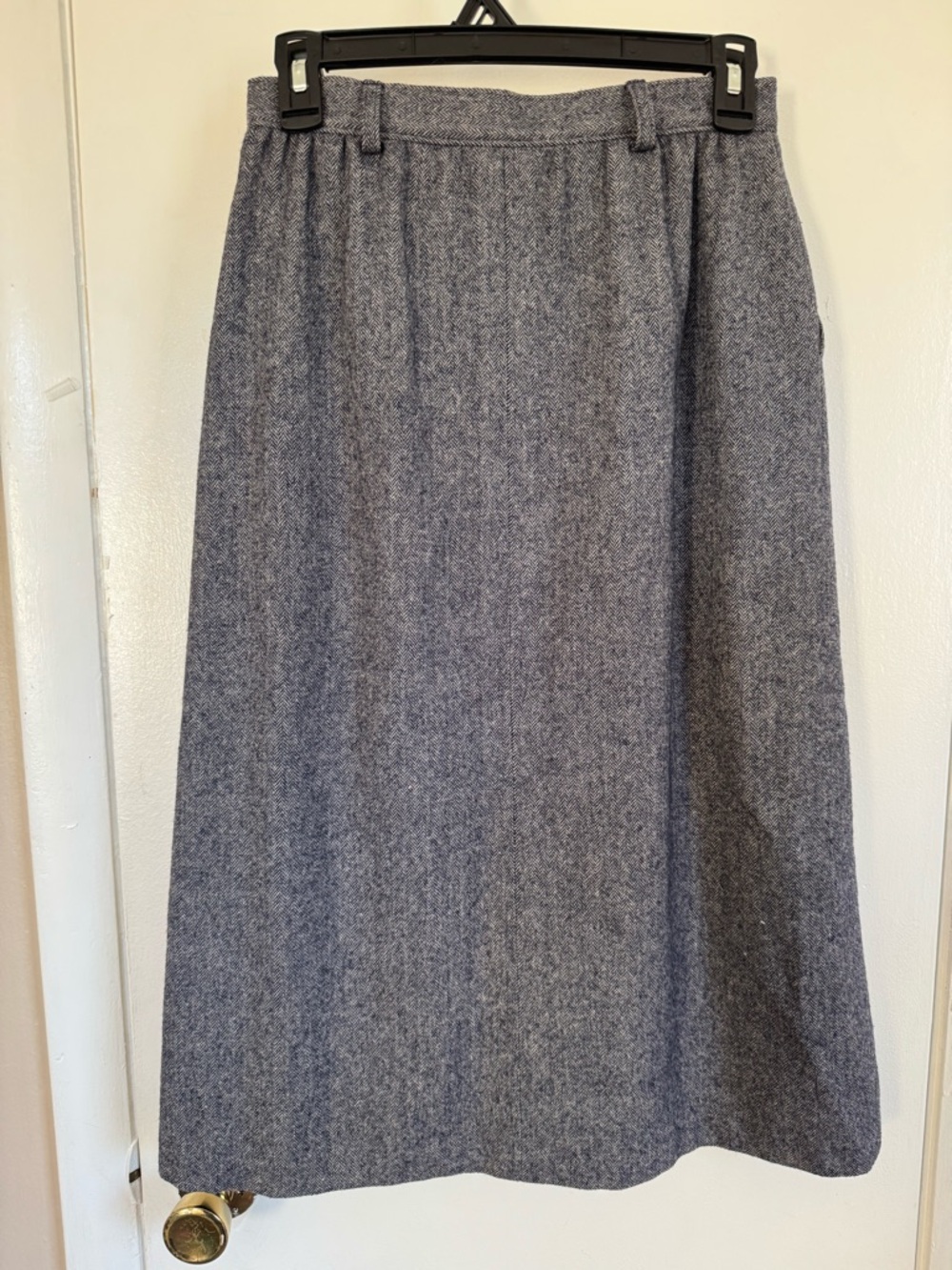 Pendleton Heather Gray Midi‎ Wool Blend Skirt (A-35)